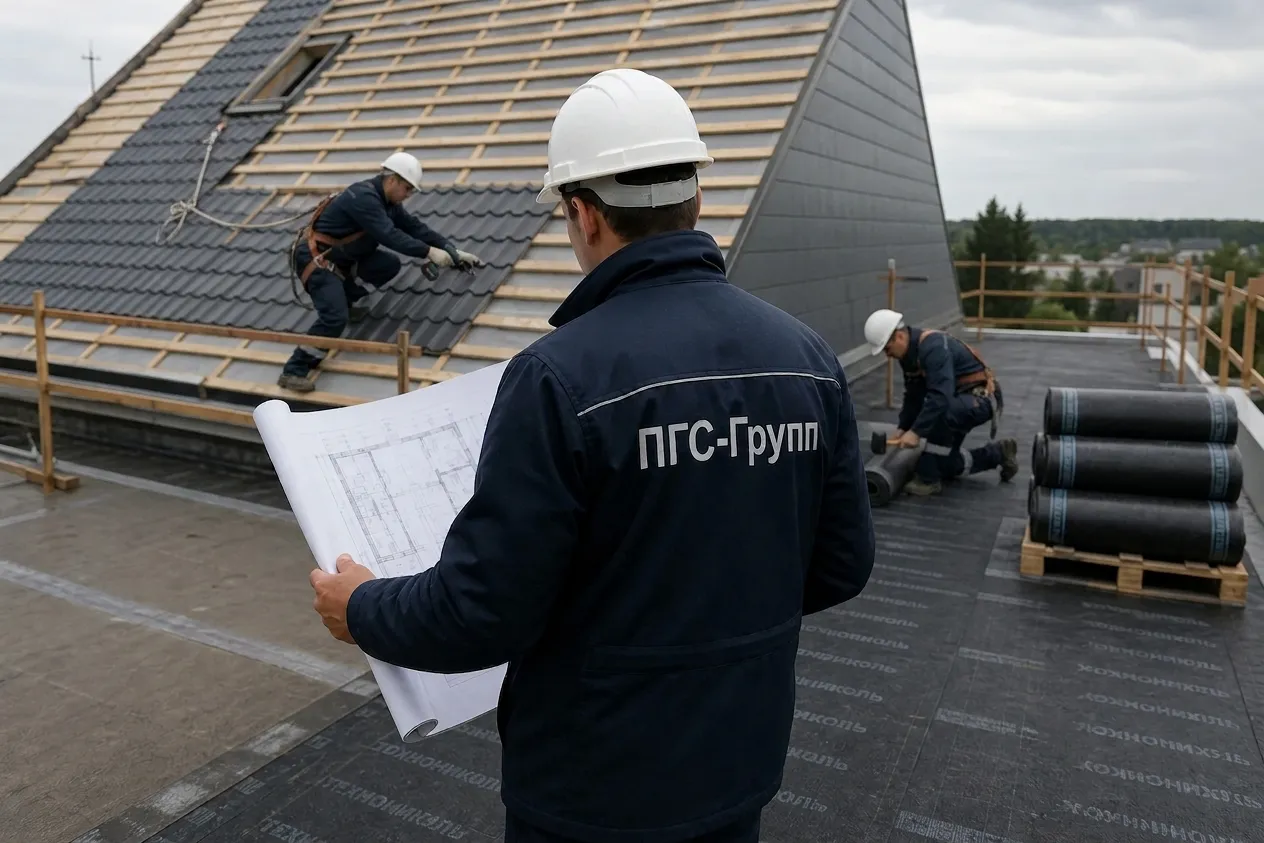 Специалисты ПГС-Групп выполняют кровельные работы